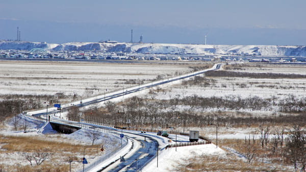 冬の霧多布湿原